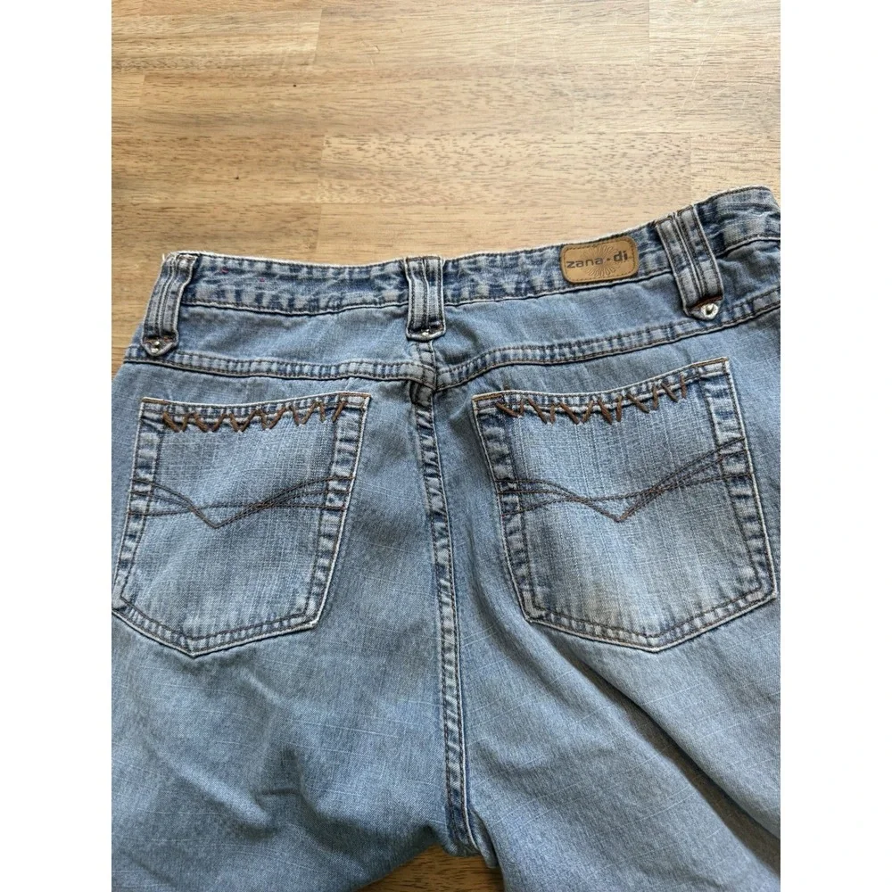Y2K Jeans Hippie Bell Bottoms Flare Stitching Patchwork 14 Large 32 High Waist